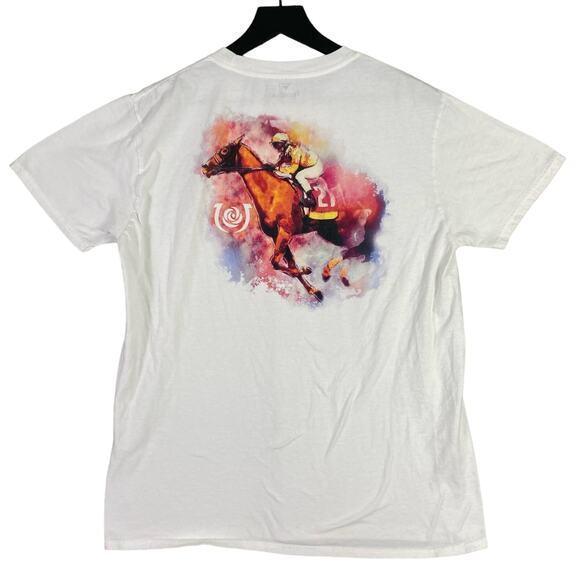 Fanatics Kentucky Derby 2021 Churchill Downs Men's White T-Shirt Size L - Picture 2 of 10